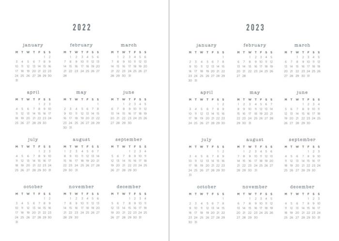 Kalender Letts Memo A6 svart studieåret 2022-2023