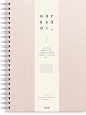 Notebook Textile pink lined A4 spiralbunden