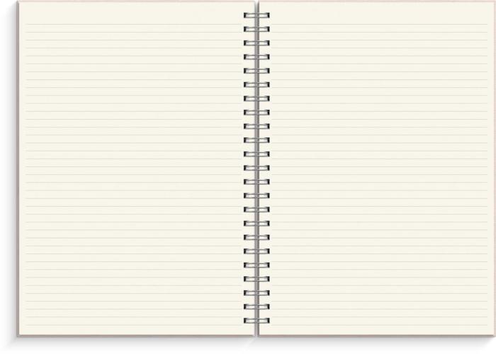Notebook Textile pink lined A4 spiralbunden