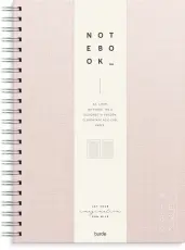Notebook Textile pink lined A4 spiralbunden