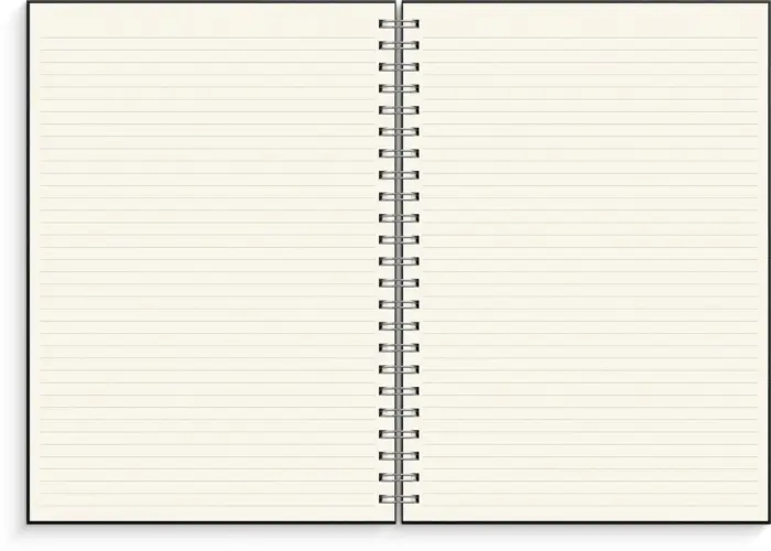 Notebook Textile black lined A4 spiralbunden