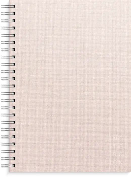 Notebook Textile pink lined A4 spiralbunden