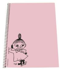 Kollegieblock A4 Mumin rosa rutat 