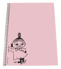 Kollegieblock A4 Mumin rosa rutat 