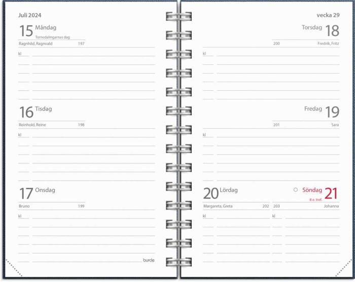 Kalender Compact Nomad blå 2023-2024