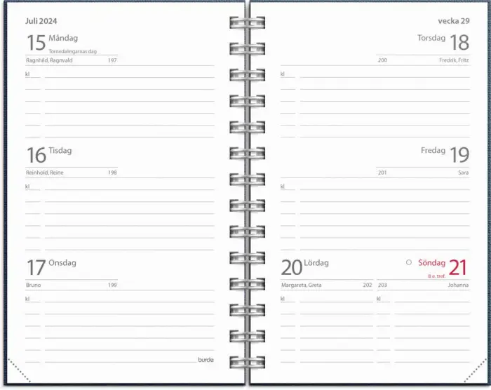 Kalender Compact Nomad blå 2023-2024
