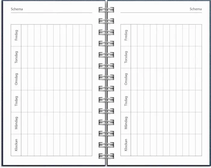 Kalender Compact Nomad blå 2023-2024