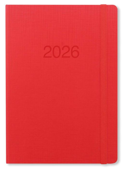 Kalender Letts Memo A5 Röd 2026