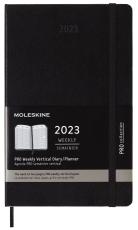 Moleskine Weekly Pro Vertical Svart hard large 2023