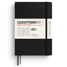 Leuchtturm Notebook A5 hard 411s Black Ruled