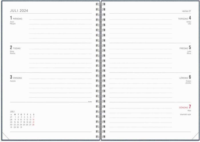 Kalender Senator A5 Nomad blå 2023-2024