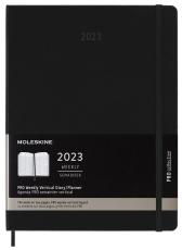 Moleskine Weekly Pro Vertical Svart hard XL 2023