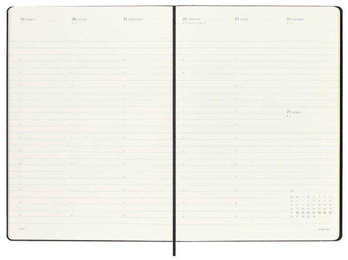 Moleskine 2023 Pro Veckokalender Vertical A4 Svart Hård