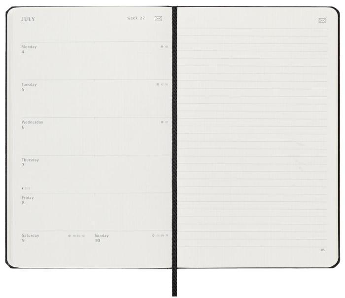 Moleskine M+ Plan Weekly Large Black 2023 