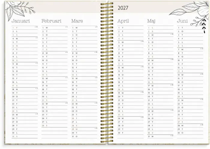 Kalender Life Planner Bloom 2027