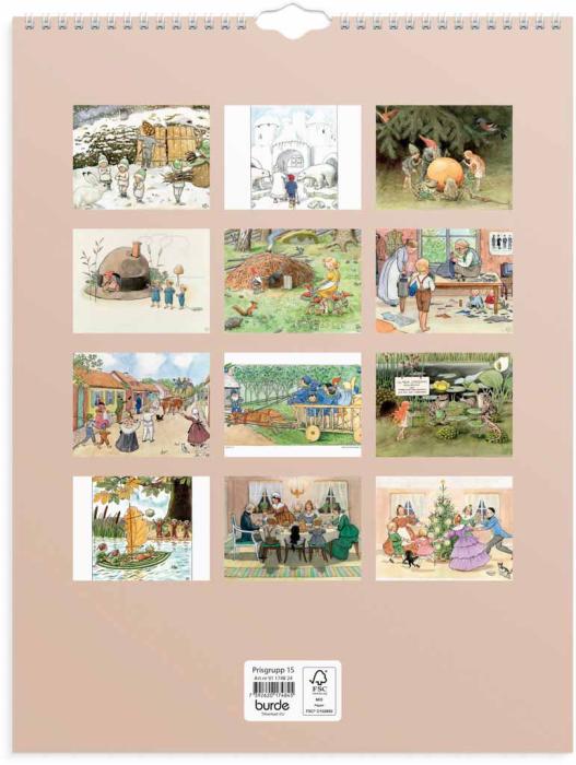 Väggkalender Elsa Beskow 2024