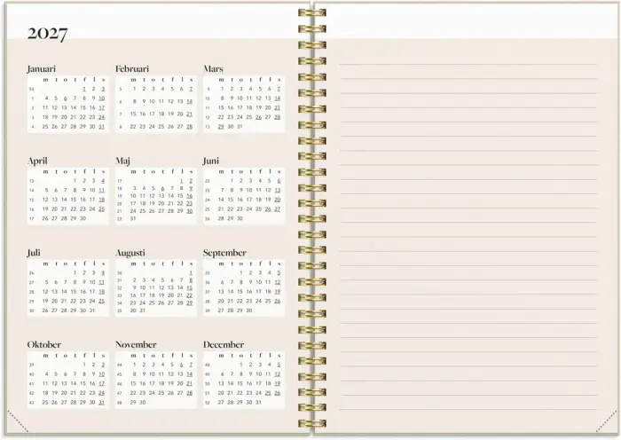 Kalender 2027 Life Planner Inspiration 