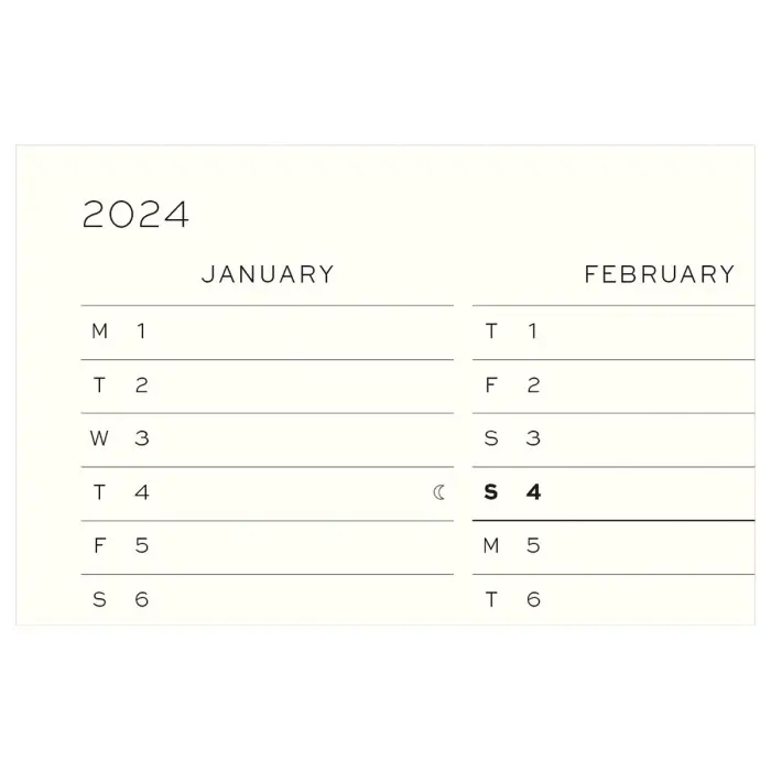 Kalender 2023-24 Leuchtturm1917 A5 vecka/notesuppslag Lilac