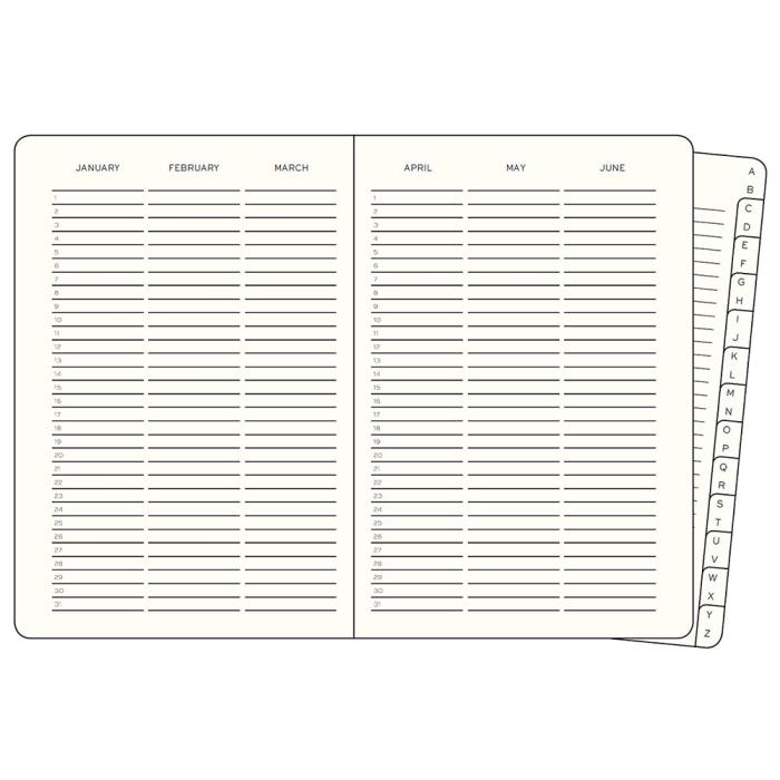 Kalender 2022-23 Leuchtturm1917 A4 vecka/uppslag Black