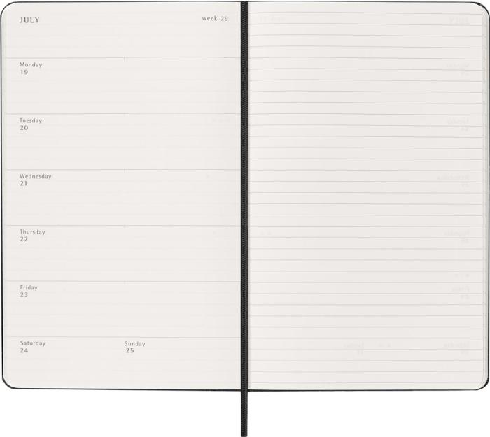 Moleskine Veckokalender L Svart Hård 26/27