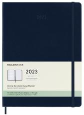Moleskine Weekly Notebook Blue hard XL 2023