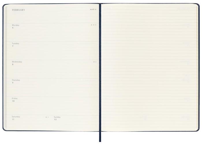 Moleskine Weekly Notebook Blue hard XL 2023