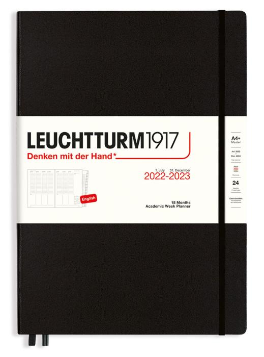 Kalender 2022-23 Leuchtturm1917 A4 vecka/uppslag Black