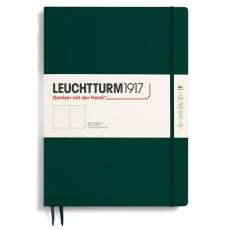 Leuchtturm Notebook A4 Slim Hard 123s Forest Green olinjerad