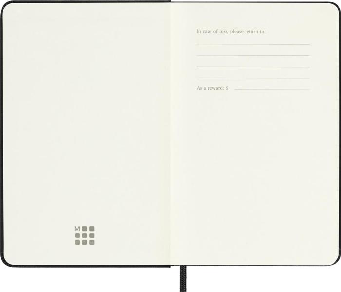 Kalender Moleskine Horizontal Weekly Black Hard pocket 26/27 