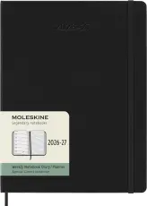 Moleskine Veckokalender XL Svart Mjuk 26/27