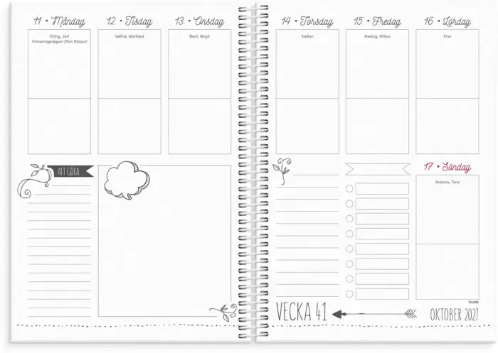 Kalender 2027 Doodle 