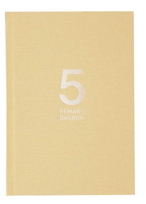 Burde Publishing AB 5-årsdagbok beige linnetextil - Kalenderkungen.se