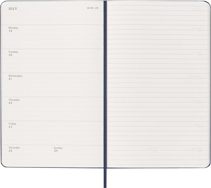 Moleskine Veckokalender L Hård 26/27 Sapphire Blue