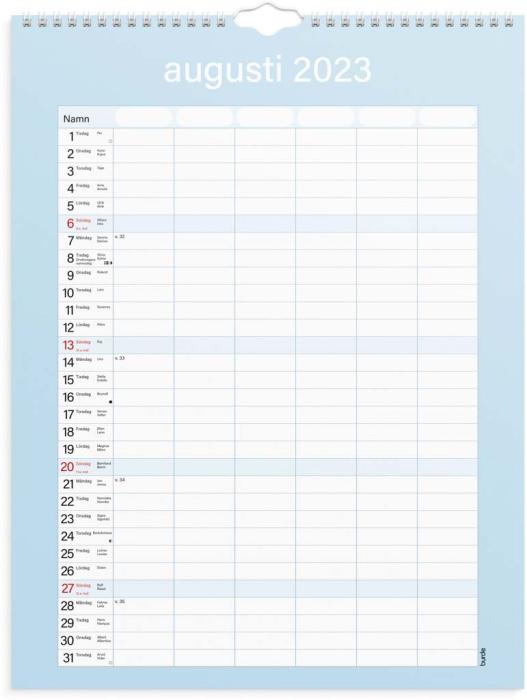 Väggkalender Familjens Praktiska 2023-2024