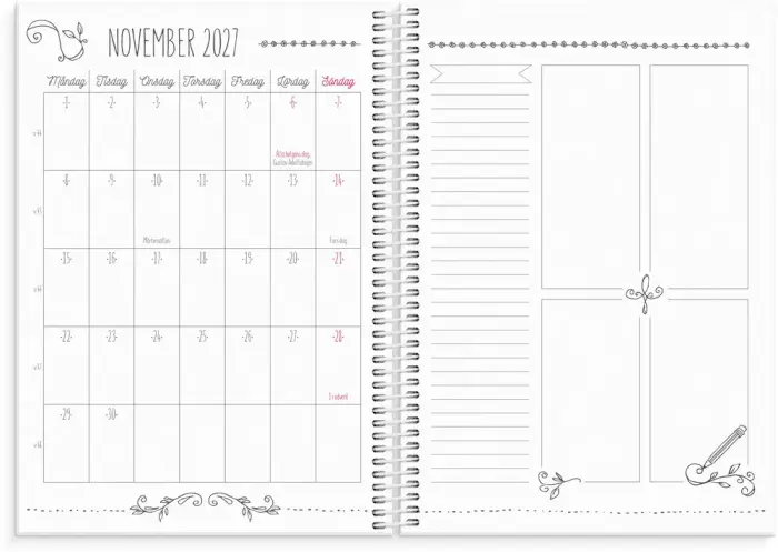 Kalender 2027 Doodle 