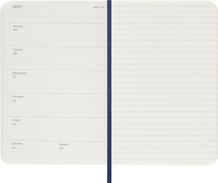 Moleskine Veckokalender Pocket Soft 26/27 Sapphire Blue