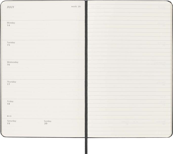 Moleskine Weekly Notebook Black hard Large 2025