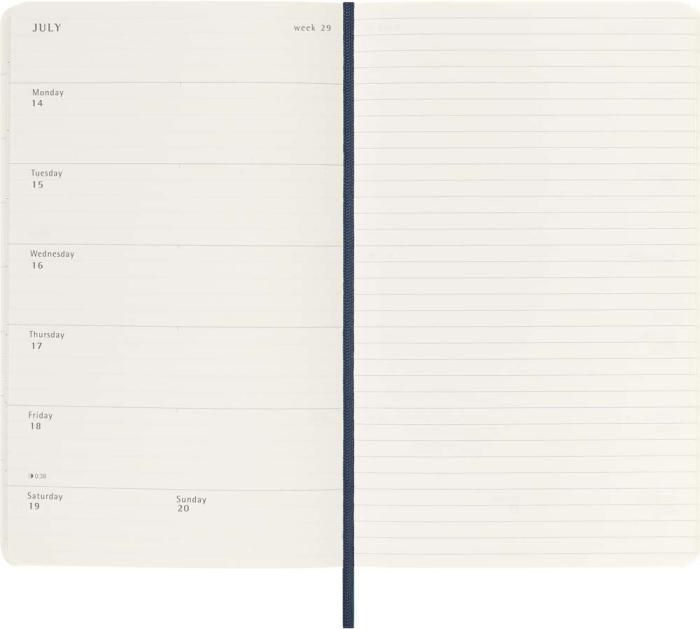 Moleskine Weekly notebook Large Blue Soft 2025