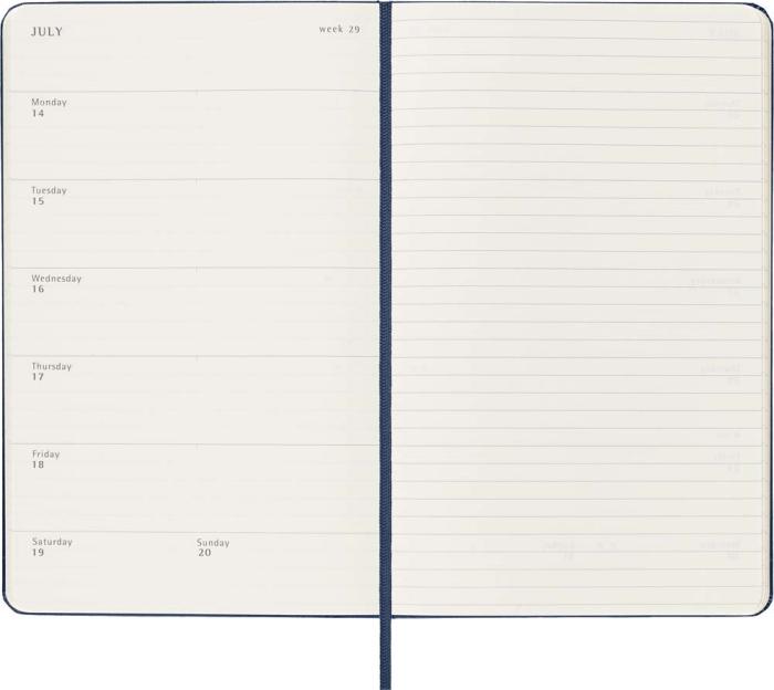Moleskine Weekly Notebook Blue hard Large 2025