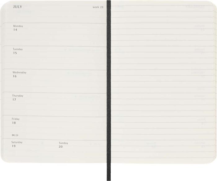 Moleskine Weekly Notebook Black soft pocket 2025