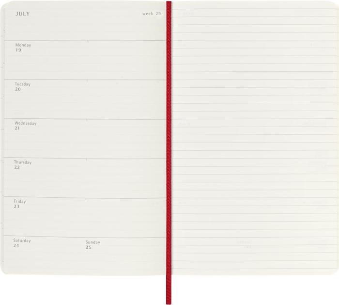 Moleskine Veckokalender L Soft 26/27 Red