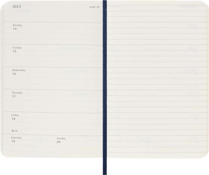 Moleskine Weekly Notebook Blue soft pocket 2025