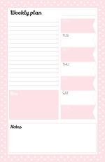 Weekly plan Do it rosa