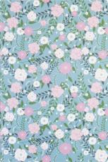 Linjerat anteckningshäfte blommor 