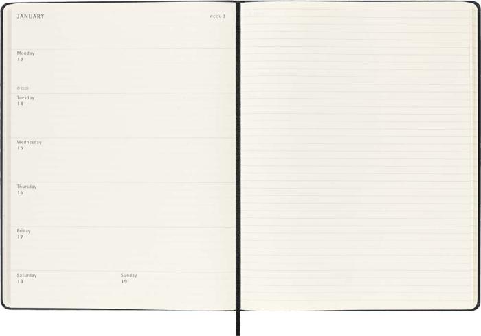 Moleskine Weekly Notebook Black hard XL 2025