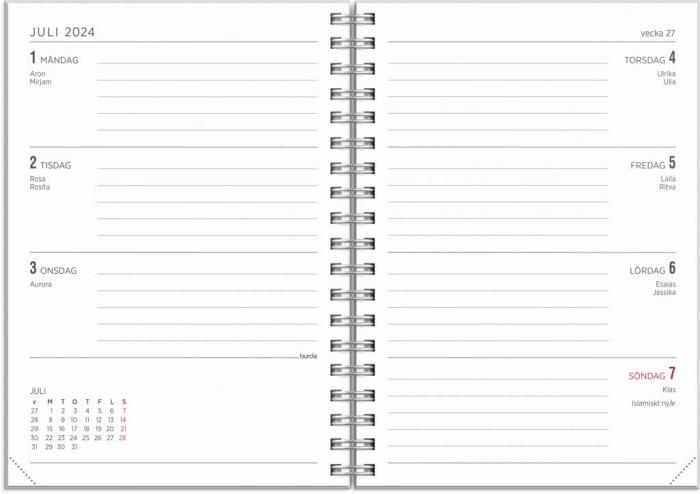 Kalender Velvet Senator A6 2023-2024