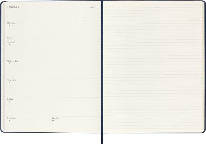 Moleskine Weekly Notebook Blue hard XL 2025