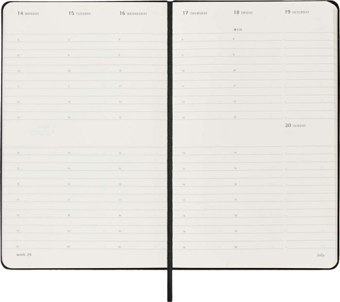 Moleskine Weekly Planner Vertical Svart hard large 2025