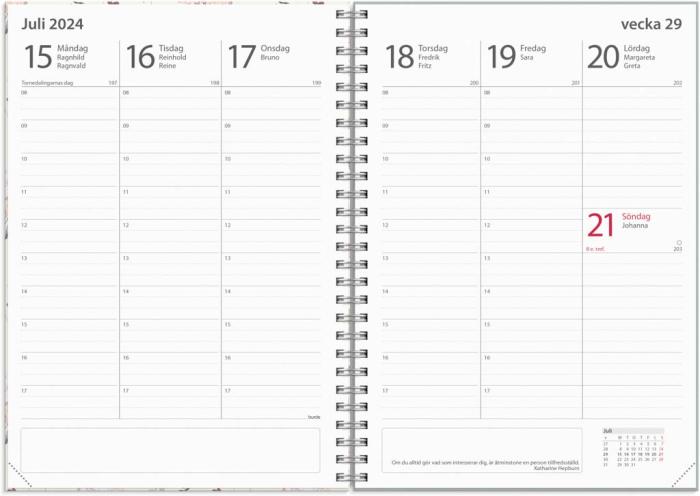 Kalender Study A5 Story Blomma 2023-2024