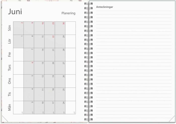 Kalender Study A5 Story Blomma 2023-2024